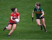 17 March 2023; Ciara O'Sullivan of Cork in action against Síofra O'Shea of Kerry during the Lidl Ladies National Football League Division 1 match between Cork and Kerry at Páirc Uí Chaoimh in Cork. Photo by Piaras Ó Mídheach/Sportsfile