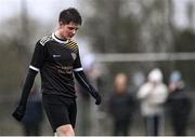 15 March 2023; Ronan Murphy of Holy Rosary College after he had a goal ruled out for offside during the FAI Schools Dr Tony O'Neill Senior National Cup Final match between Holy Rosary College Mountbellew and Wexford CBS at AUL Complex in Clonshaugh, Dublin. Photo by Piaras Ó Mídheach/Sportsfile