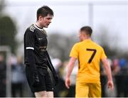15 March 2023; Ronan Murphy of Holy Rosary College after he had a goal ruled out for offside during the FAI Schools Dr Tony O'Neill Senior National Cup Final match between Holy Rosary College Mountbellew and Wexford CBS at AUL Complex in Clonshaugh, Dublin. Photo by Piaras Ó Mídheach/Sportsfile
