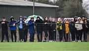 15 March 2023; Supporters during the FAI Schools Dr Tony O'Neill Senior National Cup Final match between Holy Rosary College Mountbellew and Wexford CBS at AUL Complex in Clonshaugh, Dublin. Photo by Piaras Ó Mídheach/Sportsfile