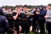 15 March 2023; Ronan Murphy of Holy Rosary College after his side's defeat in the FAI Schools Dr Tony O'Neill Senior National Cup Final match between Holy Rosary College Mountbellew and Wexford CBS at AUL Complex in Clonshaugh, Dublin. Photo by Piaras Ó Mídheach/Sportsfile