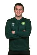 19 March 2023; Kieran Crowley, FAI communications manager, poses for a portrait during a Republic of Ireland squad portrait session at Castleknock Hotel in Dublin. Photo by Stephen McCarthy/Sportsfile