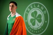 19 March 2023; Jamie McGrath poses for a portrait during a Republic of Ireland squad portrait session at Castleknock Hotel in Dublin. Photo by Stephen McCarthy/Sportsfile