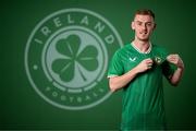 19 March 2023; Mark Sykes poses for a portrait during a Republic of Ireland squad portrait session at Castleknock Hotel in Dublin. Photo by Stephen McCarthy/Sportsfile