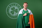 19 March 2023; Mark Sykes poses for a portrait during a Republic of Ireland squad portrait session at Castleknock Hotel in Dublin. Photo by Stephen McCarthy/Sportsfile