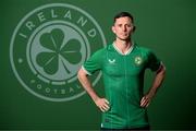 19 March 2023; Alan Browne poses for a portrait during a Republic of Ireland squad portrait session at Castleknock Hotel in Dublin. Photo by Stephen McCarthy/Sportsfile