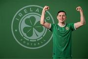 19 March 2023; Josh Cullen poses for a portrait during a Republic of Ireland squad portrait session at Castleknock Hotel in Dublin. Photo by Stephen McCarthy/Sportsfile