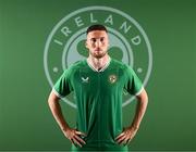 19 March 2023; Matt Doherty poses for a portrait during a Republic of Ireland squad portrait session at Castleknock Hotel in Dublin. Photo by Stephen McCarthy/Sportsfile