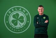 19 March 2023; Manager Stephen Kenny poses for a portrait during a Republic of Ireland squad portrait session at Castleknock Hotel in Dublin. Photo by Stephen McCarthy/Sportsfile