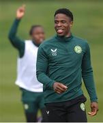 21 March 2023; Chiedozie Ogbene during a Republic of Ireland training session at the FAI National Training Centre in Abbotstown, Dublin. Photo by Stephen McCarthy/Sportsfile