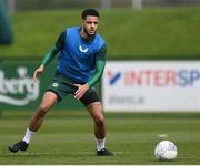 21 March 2023; Andrew Omobamidele during a Republic of Ireland training session at the FAI National Training Centre in Abbotstown, Dublin. Photo by Stephen McCarthy/Sportsfile