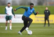 21 March 2023; Chiedozie Ogbene during a Republic of Ireland training session at the FAI National Training Centre in Abbotstown, Dublin. Photo by Stephen McCarthy/Sportsfile
