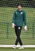 21 March 2023; Goalkeeper Caoimhin Kelleher during a Republic of Ireland training session at the FAI National Training Centre in Abbotstown, Dublin. Photo by Stephen McCarthy/Sportsfile