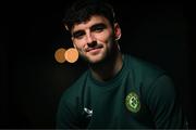 21 March 2023; Tom Cannon poses for a portrait during a Republic of Ireland U21's media conference at Carlton Hotel Blanchardstown in Dublin. Photo by Stephen McCarthy/Sportsfile