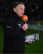 18 March 2023; Micheál Ó Domhnaill of TG4 at the Allianz Football League Division 1 match between Kerry and Roscommon at Austin Stack Park in Tralee, Kerry. Photo by Piaras Ó Mídheach/Sportsfile