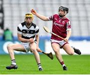17 March 2023; Killian Doyle of St. Kieran's College in action against Matthew Tarpey of Presentation College, Athenry during the Masita GAA Post Primary Schools Croke Cup Final match between St. Kieran's College Kilkenny and Presentation College Athenry at Croke Park in Dublin. Photo by Stephen Marken/Sportsfile