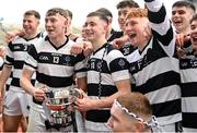 17 March 2023; St. Kieran's College Kilkenny players celebrate after the Masita GAA Post Primary Schools Croke Cup Final match between St. Kieran's College Kilkenny and Presentation College Athenry at Croke Park in Dublin. Photo by Stephen Marken/Sportsfile