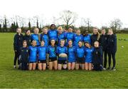 22 March 2023; Wilson Hospital, Westmeath team at the Leinster Rugby Girls x7s Finals Day at Cill Dara RFC in Kildare. Photo by Matt Browne/Sportsfile