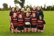 22 March 2023; St Mary's Edenderry, Co Offaly team at the Leinster Rugby Girls x7s Finals Day at Cill Dara RFC in Kildare. Photo by Matt Browne/Sportsfile