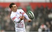 19 March 2023; Tobias Elliott of England during the U20 Six Nations Rugby Championship match between Ireland and England at Musgrave Park in Cork. Photo by David Fitzgerald/Sportsfile