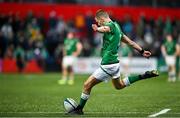 19 March 2023; Sam Prendergast of Ireland during the U20 Six Nations Rugby Championship match between Ireland and England at Musgrave Park in Cork. Photo by David Fitzgerald/Sportsfile