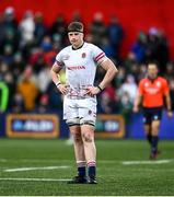 19 March 2023; Finn Carnduff of England during the U20 Six Nations Rugby Championship match between Ireland and England at Musgrave Park in Cork. Photo by David Fitzgerald/Sportsfile