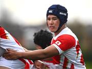 22 March 2023; Kanji Matsunuma of Japan during the Under-19 Rugby International match between Ireland and Japan at Lakelands Park in Dublin. Photo by Harry Murphy/Sportsfile