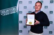 22 March 2023; Award winner Joe Davitt from Ranelagh Gaels, Dublin City, during the Volunteers in Sport Awards at The Crowne Plaza in Blanchardstown, Dublin. Photo by Sam Barnes/Sportsfile