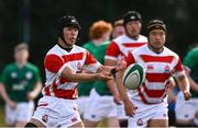 22 March 2023; Shutaro Nishi of Japan during the Under-19 Rugby International match between Ireland and Japan at Lakelands Park in Dublin. Photo by Harry Murphy/Sportsfile