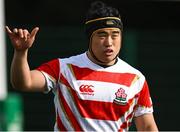 22 March 2023; Kenshin Shimizu of Japan during the Under-19 Rugby International match between Ireland and Japan at Lakelands Park in Dublin. Photo by Harry Murphy/Sportsfile