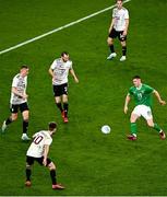 22 March 2023; Evan Ferguson of Republic of Ireland in action during the international friendly match between Republic of Ireland and Latvia at Aviva Stadium in Dublin. Photo by Eóin Noonan/Sportsfile