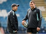 23 March 2023; Backs coach Andrew Goodman and Ross Molony during a Leinster Rugby captain's run at the RDS Arena in Dublin. Photo by Harry Murphy/Sportsfile