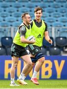 23 March 2023; Nick McCarthy and Brian Deeny during a Leinster Rugby captain's run at the RDS Arena in Dublin. Photo by Harry Murphy/Sportsfile