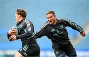 23 March 2023; Liam Turner, left, and Scott Penny during a Leinster Rugby captain's run at the RDS Arena in Dublin. Photo by Harry Murphy/Sportsfile