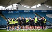 23 March 2023; Leinster players huddle during a Leinster Rugby captain's run at the RDS Arena in Dublin. Photo by Harry Murphy/Sportsfile
