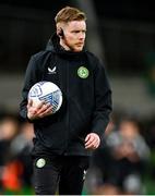 22 March 2023; Republic of Ireland athletic therapist Sam Rice before the international friendly match between Republic of Ireland and Latvia at Aviva Stadium in Dublin. Photo by Brendan Moran/Sportsfile