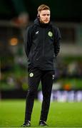 22 March 2023; Republic of Ireland athletic therapist Sam Rice before the international friendly match between Republic of Ireland and Latvia at Aviva Stadium in Dublin. Photo by Brendan Moran/Sportsfile