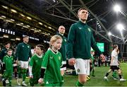 22 March 2023; Dara O'Shea of Republic of Ireland walks out before the international friendly match between Republic of Ireland and Latvia at Aviva Stadium in Dublin. Photo by Stephen McCarthy/Sportsfile