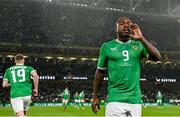 22 March 2023; Michael Obafemi of Republic of Ireland before the international friendly match between Republic of Ireland and Latvia at Aviva Stadium in Dublin. Photo by Stephen McCarthy/Sportsfile