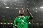 22 March 2023; Michael Obafemi of Republic of Ireland before the international friendly match between Republic of Ireland and Latvia at Aviva Stadium in Dublin. Photo by Stephen McCarthy/Sportsfile
