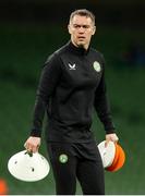 22 March 2023; Republic of Ireland head of athletic performance Damien Doyle before the international friendly match between Republic of Ireland and Latvia at Aviva Stadium in Dublin. Photo by Michael P Ryan/Sportsfile