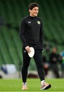 22 March 2023; Republic of Ireland coach Keith Andrews before the international friendly match between Republic of Ireland and Latvia at Aviva Stadium in Dublin. Photo by Michael P Ryan/Sportsfile