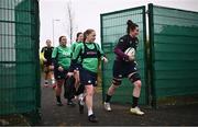 21 March 2023; Nicole Cronin, left, and Hannah O'Connor during Ireland women's squad training at the IRFU High Performance Centre at the Sport Ireland Campus in Dublin. Photo by Ramsey Cardy/Sportsfile