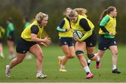 21 March 2023; Dorothy Wall, right, and Sadhbh McGrath during Ireland women's squad training at the IRFU High Performance Centre at the Sport Ireland Campus in Dublin. Photo by Ramsey Cardy/Sportsfile