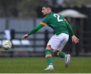 22 March 2023; Sam Curtis of Republic of Ireland during the UEFA European Under-19 Championship Elite Round match between Republic of Ireland and Slovakia at Ferrycarrig Park in Wexford. Photo by Piaras Ó Mídheach/Sportsfile
