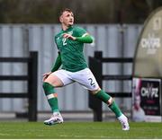 22 March 2023; Sam Curtis of Republic of Ireland during the UEFA European Under-19 Championship Elite Round match between Republic of Ireland and Slovakia at Ferrycarrig Park in Wexford. Photo by Piaras Ó Mídheach/Sportsfile