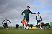 24 March 2023; Troy Parrott during a Republic of Ireland training session at the FAI National Training Centre in Abbotstown, Dublin. Photo by Stephen McCarthy/Sportsfile