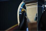 24 March 2023; A detailed view of the Guinness Six Nations trophy at the United Rugby Championship match between Leinster and DHL Stormers at the RDS Arena in Dublin. Photo by Tyler Miller/Sportsfile