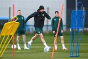 24 March 2023; Troy Parrott during a Republic of Ireland training session at the FAI National Training Centre in Abbotstown, Dublin. Photo by Stephen McCarthy/Sportsfile
