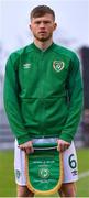 22 March 2023; Edward McJannet of Republic of Ireland before the UEFA European Under-19 Championship Elite Round match between Republic of Ireland and Slovakia at Ferrycarrig Park in Wexford. Photo by Piaras Ó Mídheach/Sportsfile